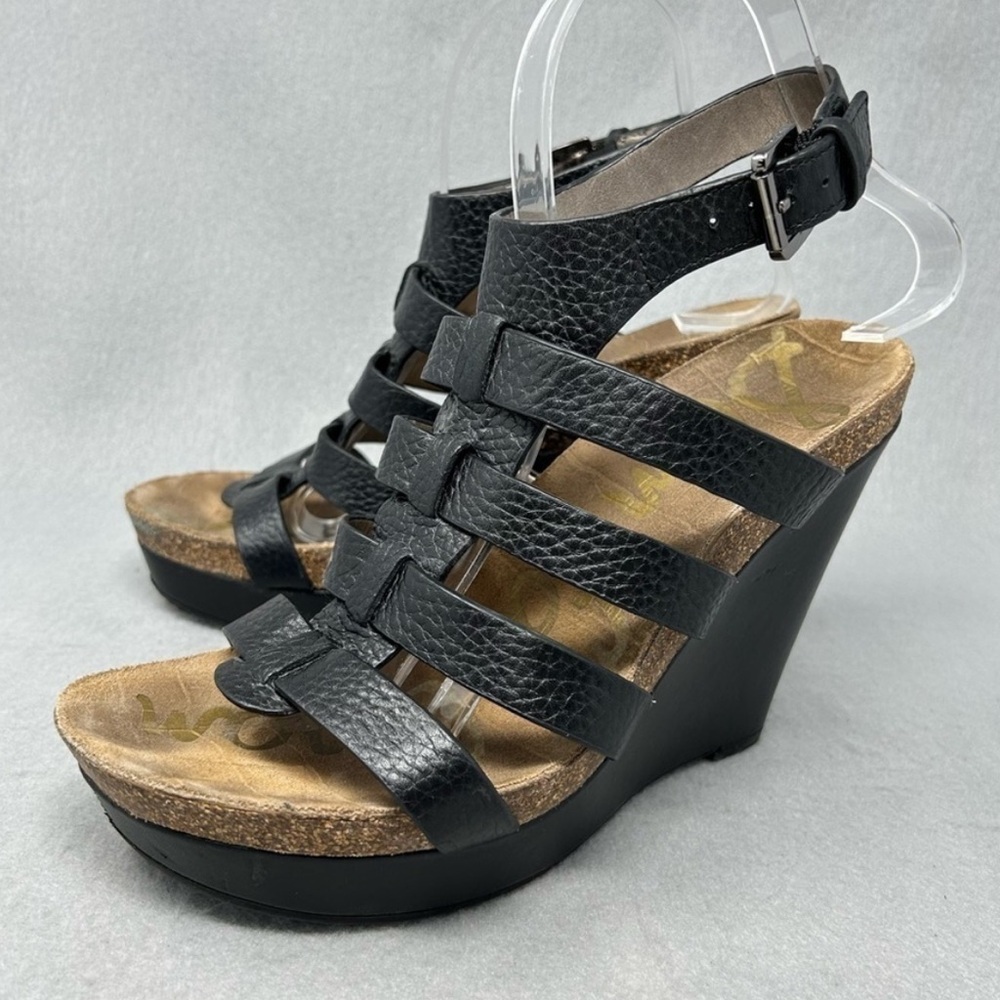 SAM EDELMAN Nayla Wedge Sandal Black